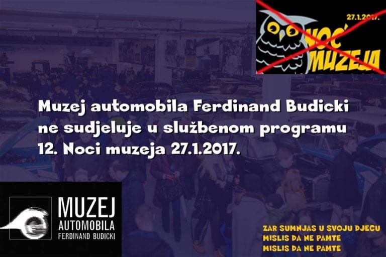 Muzej automobila ne sudjeluje u Noći muzeja: Ministarstvo kulture odbilo im sve programe!