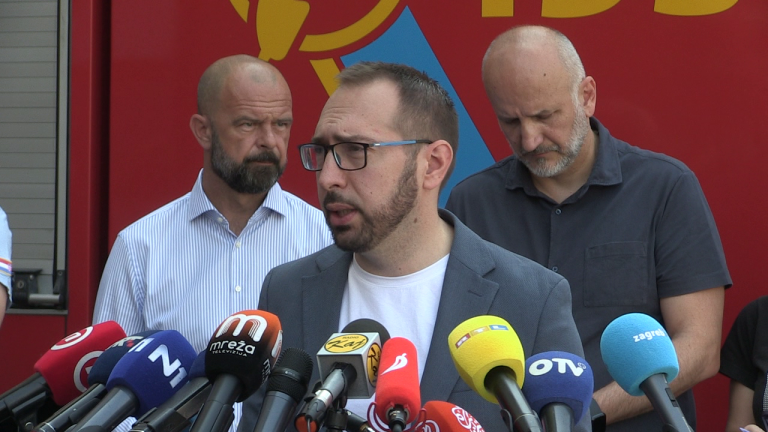 Gradonačelnik Tomašević obišao Javnu vatrogasnu postrojbu Zagreb nakon snažnog nevremena