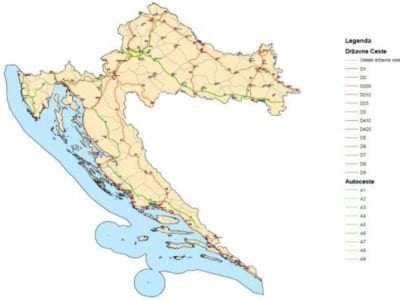 karta hrvatske hak Karta otkriva najrizičnije hrvatske prometnice   Zagrebancija karta hrvatske hak