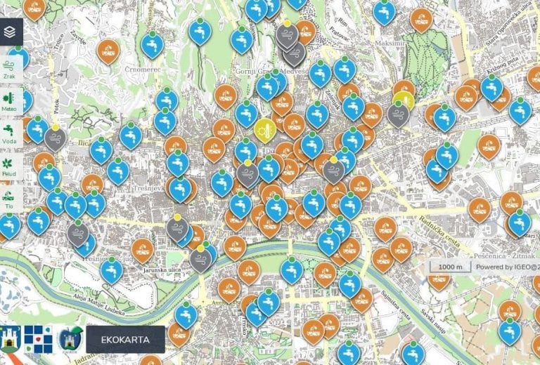 EKO KARTA ZAGREBA: Na jednom mjestu provjerite utjecaj klimatskih promjena
