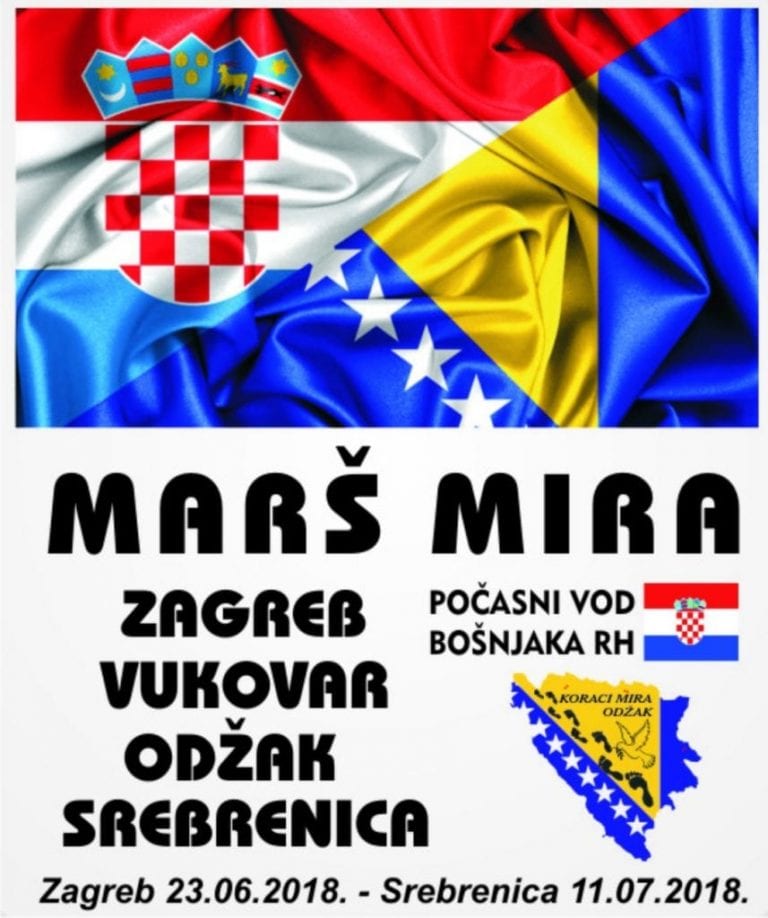 MARŠ MIRA: Zagreb – Vukovar – Odžak – Srebrenica