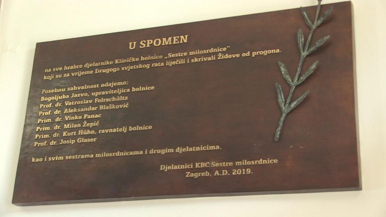 Otkrivena Spomen ploča liječnicima i djelatnicima KBC Sestre milosrdnice