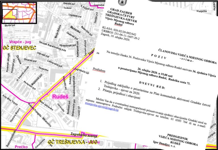Usred pandemije koronavirusa predsjednik Vijeća MO Rudeš sazvao sjednicu