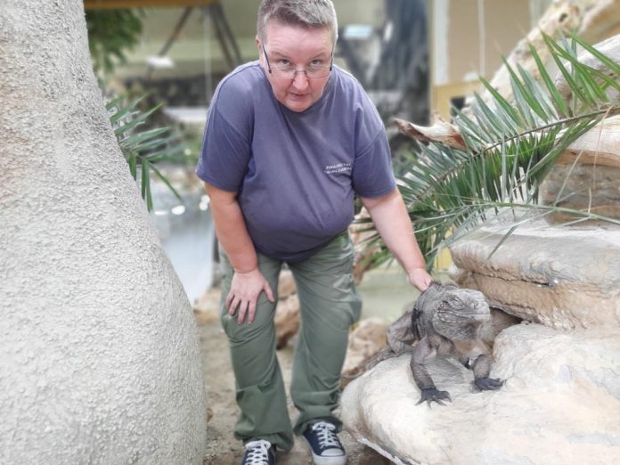 Timariteljica Renata Antoljak s kubanskim stjenjačkim legvanom