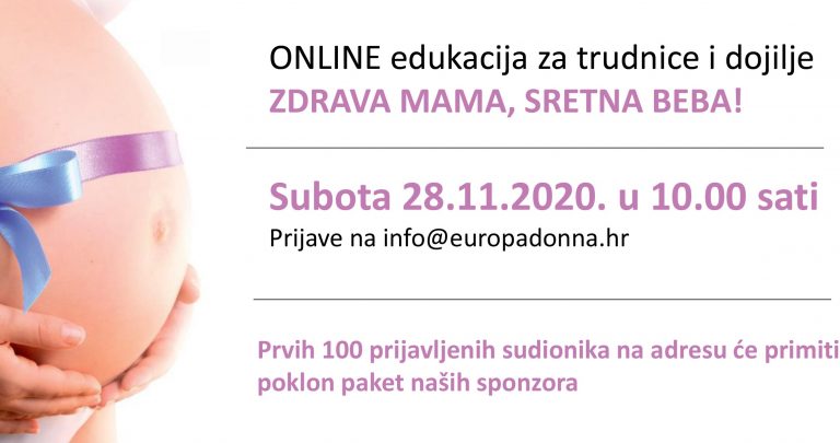 Ovog vikenda održat će se besplatna online edukacija za trudnice i dojilje