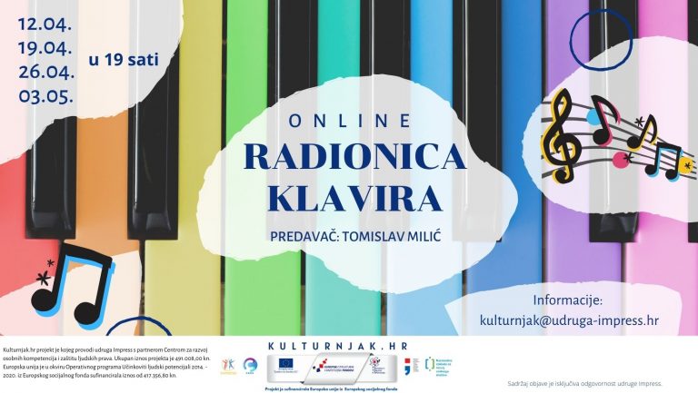 Želite naučiti osnove sviranja klavira? Prijavite se na besplatne online radionice!