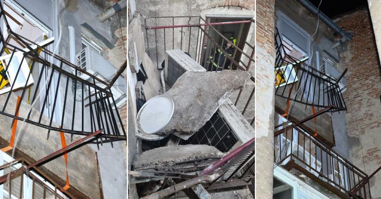 Srušio se balkon u centru Zagreba, žena propala na kat ispod