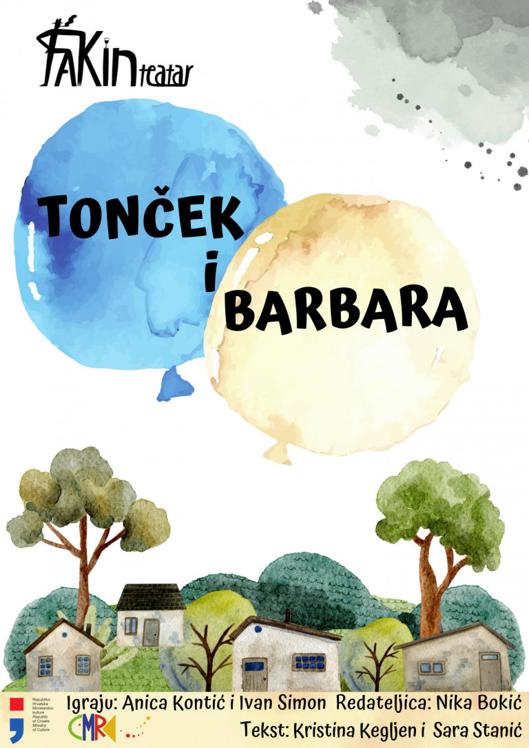 U Centru mladih Ribnjak nova predstava za djecu “Tonček i Barbara”