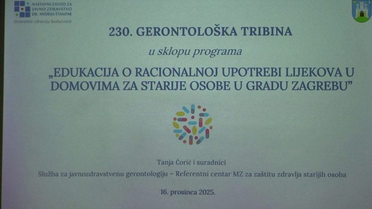 Održana 230. gerontološka tribina: Pravilna uporaba lijekova – ključ zdravog starenja