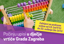 Počeli upisi u dječje vrtiće Grada Zagreba